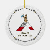 Champion King of the Berg Hund Agility lustig Keramik Ornament (Hinten)