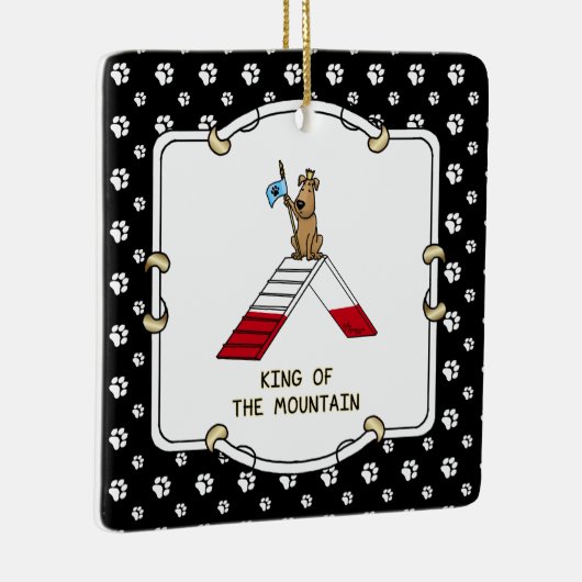 Champion King of the Berg Hund Agility lustig Keramikornament (Rechts)