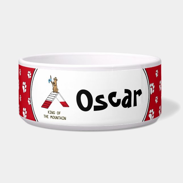 Champion King of the Berg Hund Agility lustig Napf (Vorderseite)