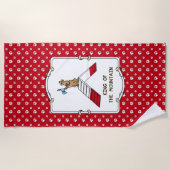 Champion King of the Berg Hund Agility lustig Strandtuch (Vorderseite)