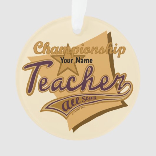 Champion Lehrer Ornament (Vorderseite)