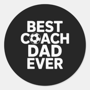 Champion Mentor Best Coach Dad Ever Fußballtrainer Runder Aufkleber