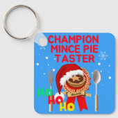 Champion Mince Pie Taster - Santa Schlüsselanhänger (Vorderseite)