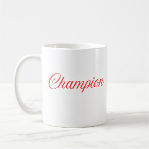 Champion Mindset Motivations-Typografie-T-Shirt Kaffeetasse