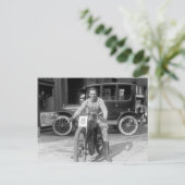 Champion Motorrad Racer, 1922 Postkarte (Stehend Vorderseite)