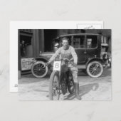 Champion Motorrad Racer, 1922 Postkarte (Vorne/Hinten)