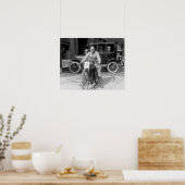 Champion Motorrad Racer, 1922. Vintages Foto Poster (Küche)