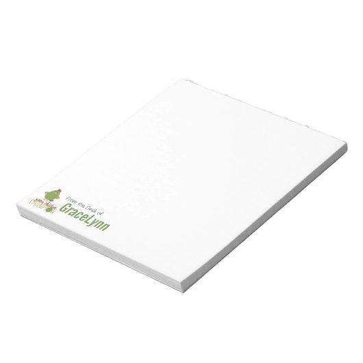 Champion Notepad, Grüne und Braune Garnelen Notizblock (Rotiert)
