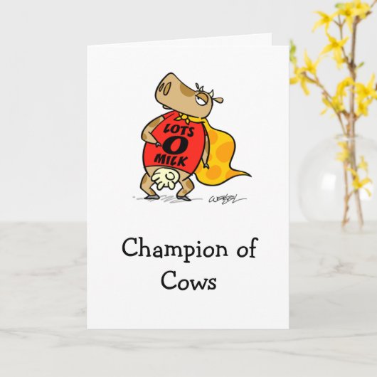 Champion of Cows Karte (Gelbe Blume)