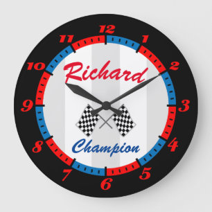 Champion Racing Wall Clock Große Wanduhr