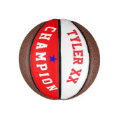 Champion Rot und Weiß Mini Basketball (Vertikal)