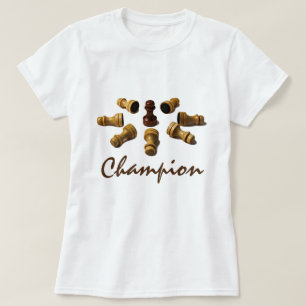 Champion-Schachfiguren lustig anpassbar T-Shirt