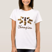 Champion Schachfiguren lustig anpassbar T-Shirt (Vorderseite)