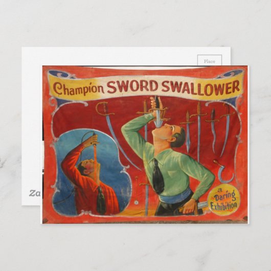 Champion Sword Swallower Postkarte (Vorne/Hinten)