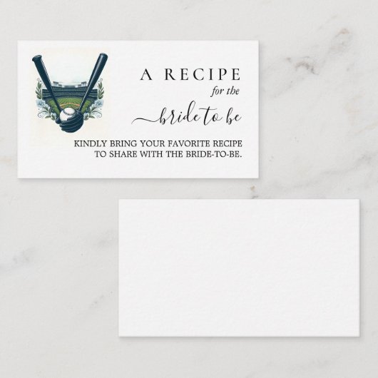 Champion Team Ball Field Baseball Brautparty Begleitkarte (Vorne/Hinten)