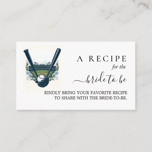 Champion Team Ball Field Baseball Brautparty Begleitkarte (Vorderseite)