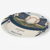 Champion Team Ball Field Pitch Baseball Hochzeit Pappteller (Schrägansicht)