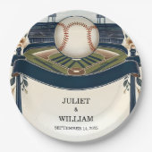 Champion Team Ball Field Pitch Baseball Hochzeit Pappteller (Vorderseite)