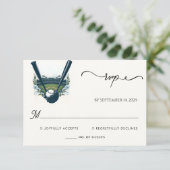 Champion Team Ball Field Pitch Baseball Hochzeit RSVP Karte (Stehend Vorderseite)