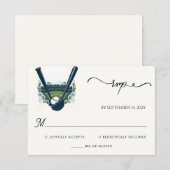 Champion Team Ball Field Pitch Baseball Hochzeit RSVP Karte (Vorne/Hinten)