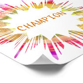 CHAMPION: Text bearbeiten für sich Poster (Ecke)