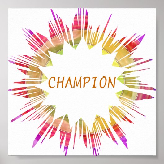 CHAMPION: Text bearbeiten für sich Poster (Vorne)