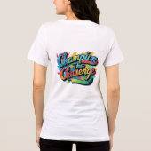 Champion the Challenge - HandGezeichnet Motivieren Tri-Blend Shirt (Rückseite)