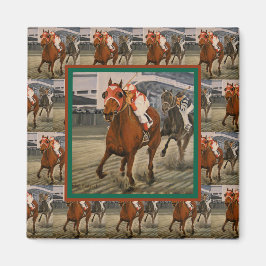 Champion Thorougbred gewinnt über das Lieblingspfe Magnet