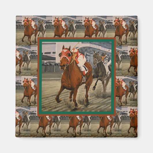 Champion Thorougbred gewinnt über das Lieblingspfe Magnet (Vorne)