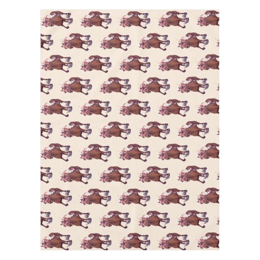 Champion Thoroughbred Race Pferde gewinnt Tischdecke (Vorderseite)