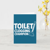 Champion-Toilettenverstopfungs-Meme Karte (Gelbe Blume)