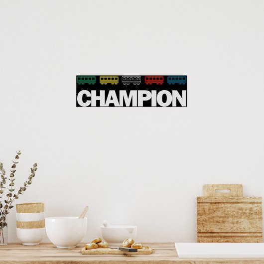 Champion über Zug Poster (Küche)