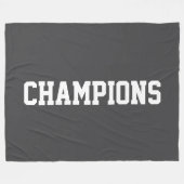 CHAMPIONS Bold Athletic White Text On Deep Gray Fleecedecke (Vorderseite (Horizontal))