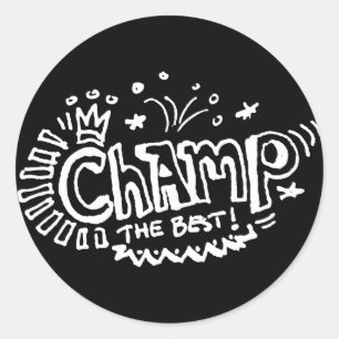Champions-Dunkelheit Runder Aufkleber