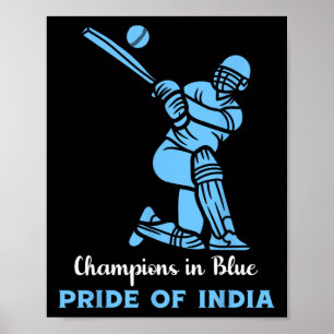 Champions In Blue Stolz Indiens Indische Cricket P Poster