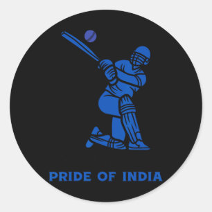 Champions In Blue Stolz Indiens Indische Cricket P Runder Aufkleber