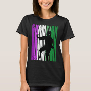 Champions Karate Birthday Martial Lila Gre T-Shirt