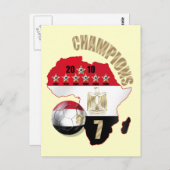 Champions Karte von Afrika Ägypten Pharaohs Postka (Vorne/Hinten)