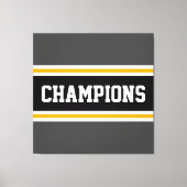 CHAMPIONS Leichtathletische, graugelbe Schwarz-wei Leinwanddruck (Vorderseite)