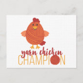 Champions mit Rot- und Orangengarn-Chicken-Champio Postkarte (Vorderseite)