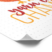 Champions Poster aus Rot und Orange Garn (Ecke)