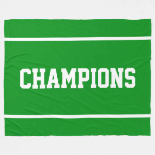 CHAMPIONS Spaß Sportlich Weiße Streifen auf strahl Fleecedecke