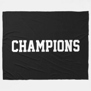 CHAMPIONS Sportlich Weiße Schrift Auf Sportlichem Fleecedecke