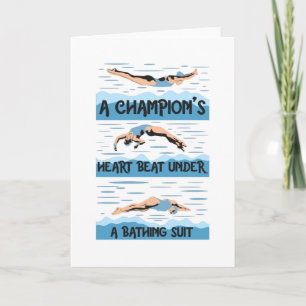 Champions Swimmer - Baden Anzug Karte