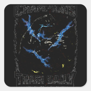 Champions trainieren täglich – Elite-Athleten-Gym Quadratischer Aufkleber