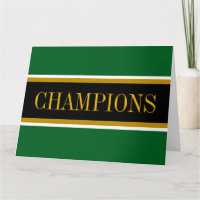 CHAMPIONS Waldgrün Schwarz Weiß Rennstreifen 