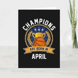Champions werden im April Sketll Geburtstagsgesche Karte