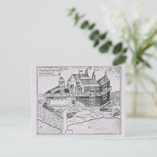 Champlain Sicht auf Quebec Postkarte (Stehend Vorderseite)