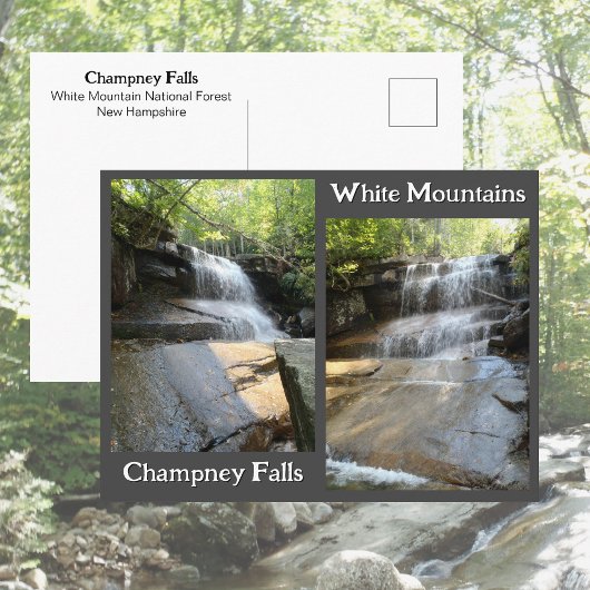 Champney Falls White Mountains Waterfall NH Photos Postkarte