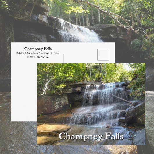 Champney Falls White Mountains Waterfall NH Postkarte